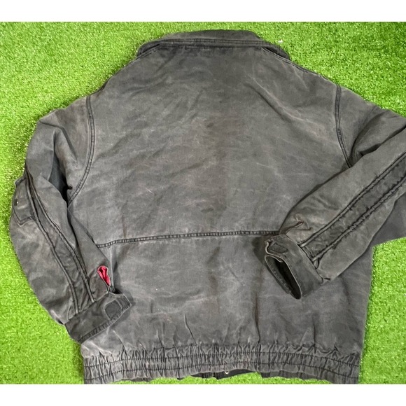 Vintage Mcregor Jacket 2XL Work Jacket Faded Black Grey Chore Coat XXL Y2K - Picture 8 of 8